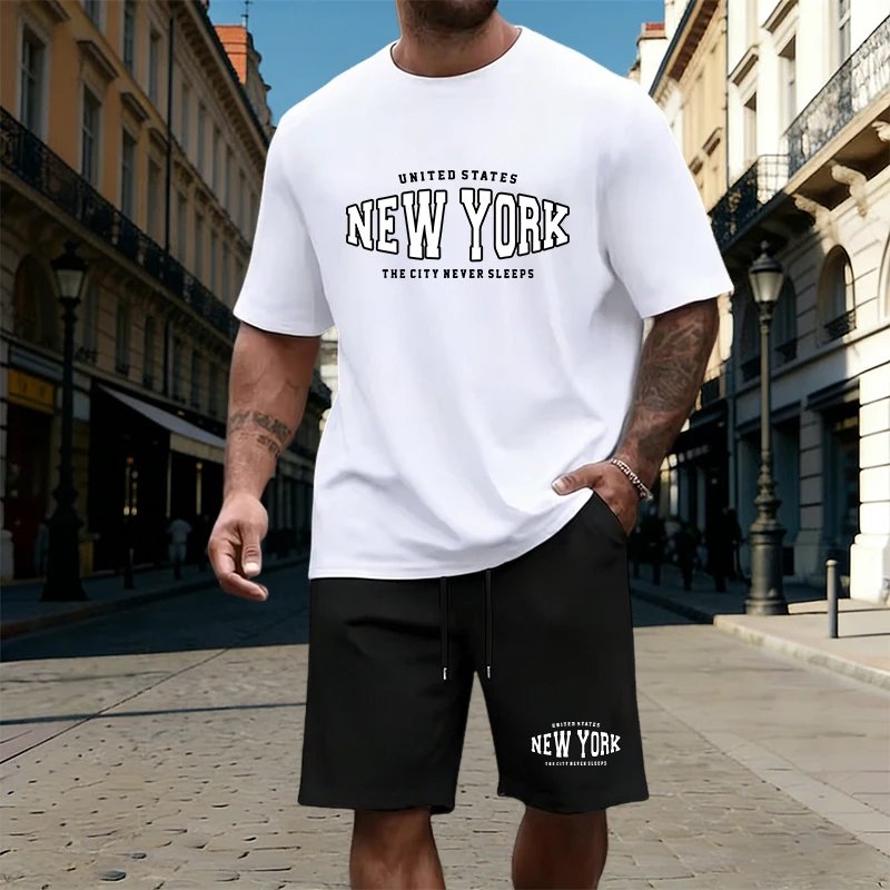 Quality Summer Clothing - Mens T-Shirt Tracksuit Printing Casual Jogging