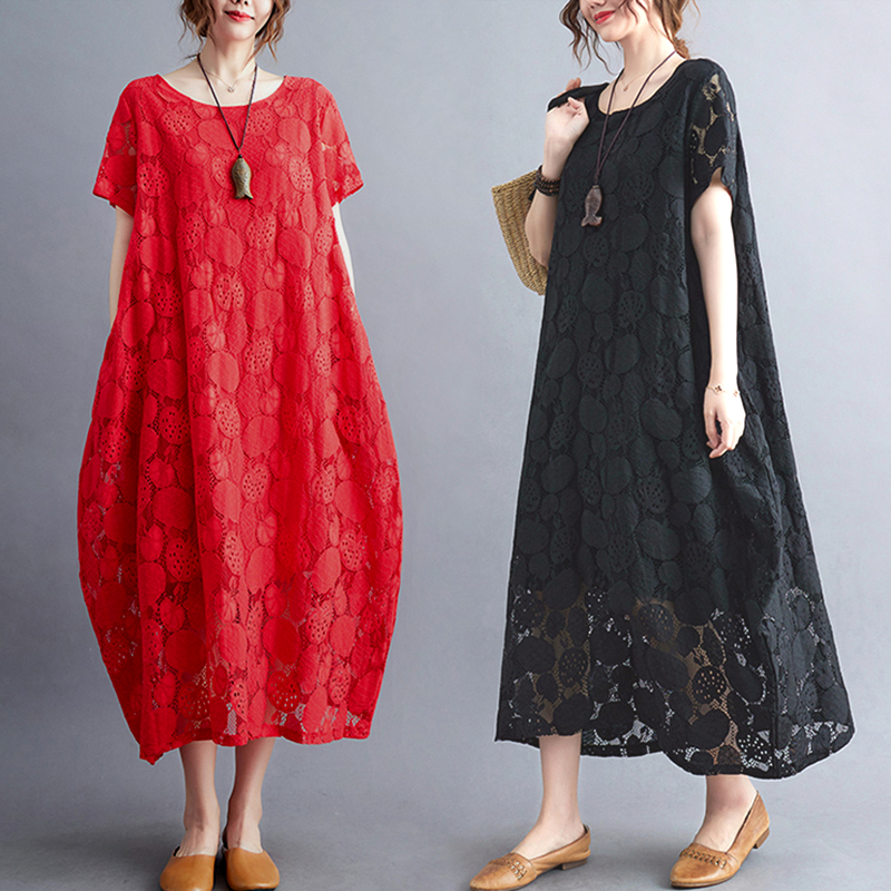 Summer Upf Clothing - Casual Lace Hollow out Long Dr