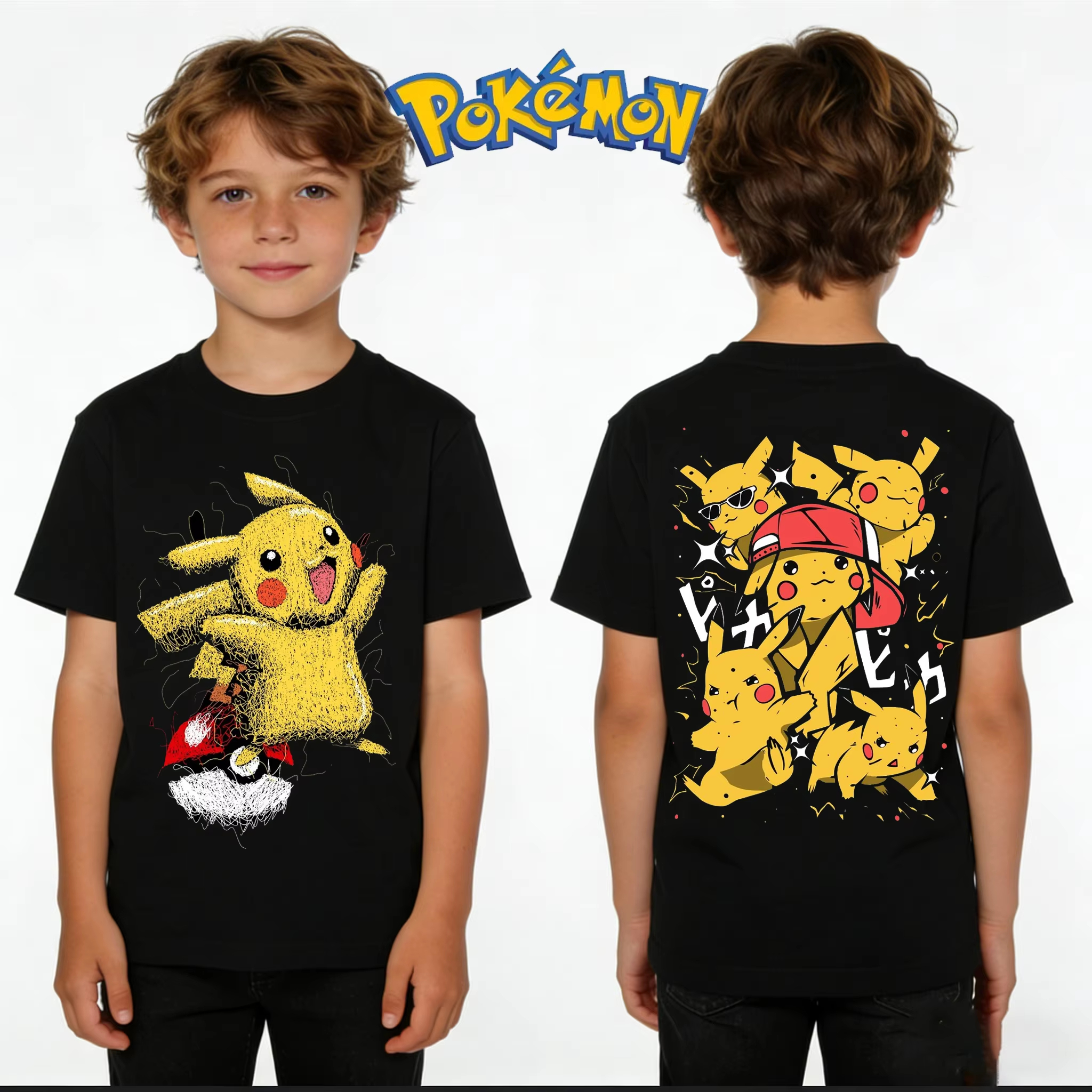 Summer Clothing Kids Boys - Pokémon Pikachu T-shirt Kids Printed T-Shirt