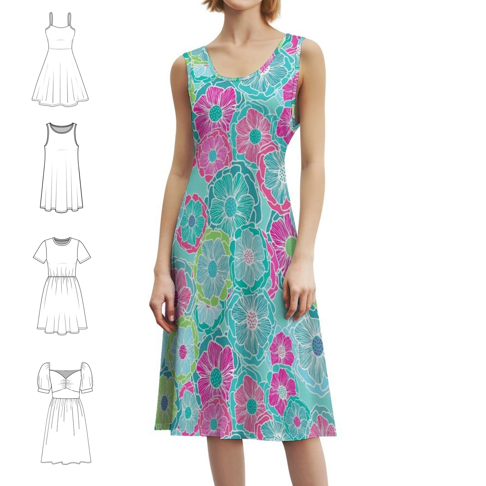 Summer Clothing Colors - Fantasy Floral In Bold Tropical Colors
