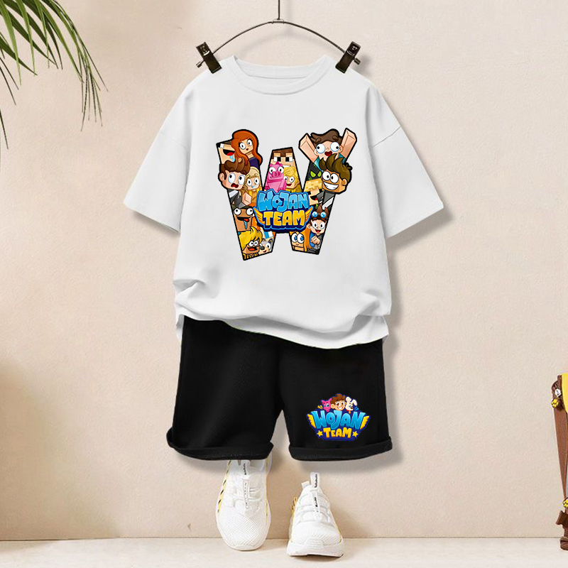 Summer Clothing Kids Boys - Wojan Team Children T-Shirt Set Anime