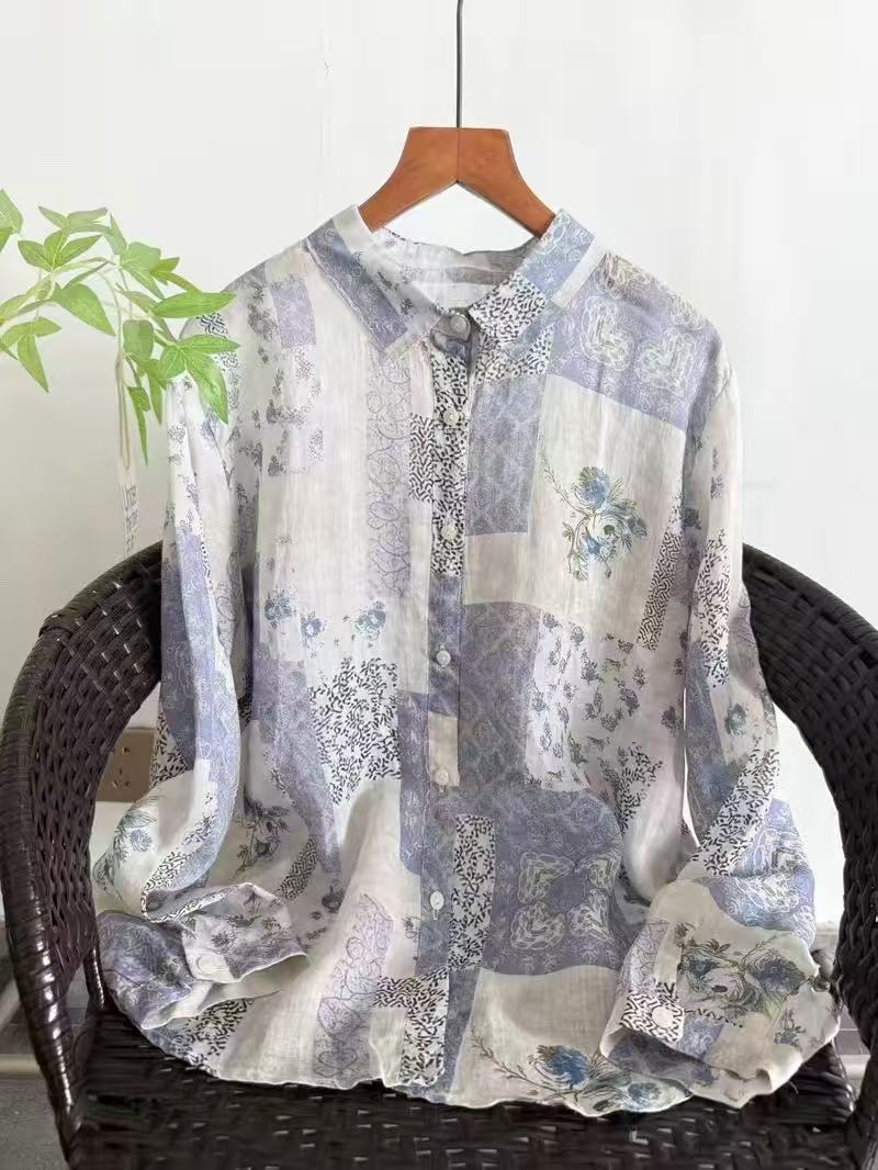 Japan Summer Clothing Women - 100% Ramie linen shirts and blouses