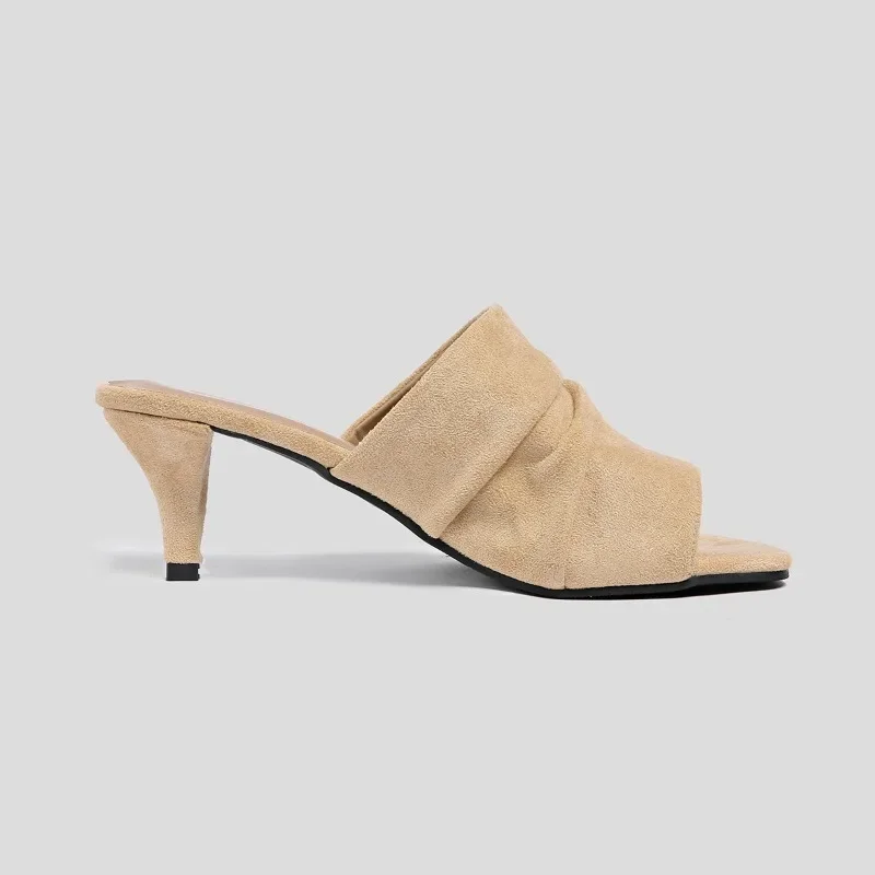 Summer Clothing Colors - Clip-Toe Slipper Sandals Suede Slip-On Solid