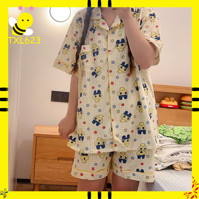 Japan Summer Clothing Women - Tamagotchi Mameiji Women Summer Pure Cotton