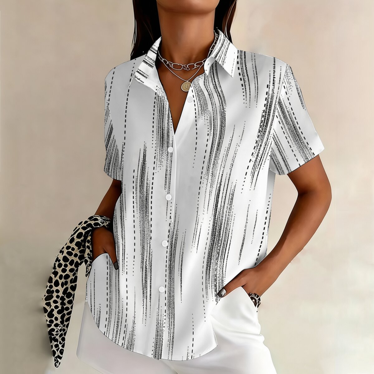 Summer Upf Clothing - Fashion women's plus-size short-sleeve shirt for