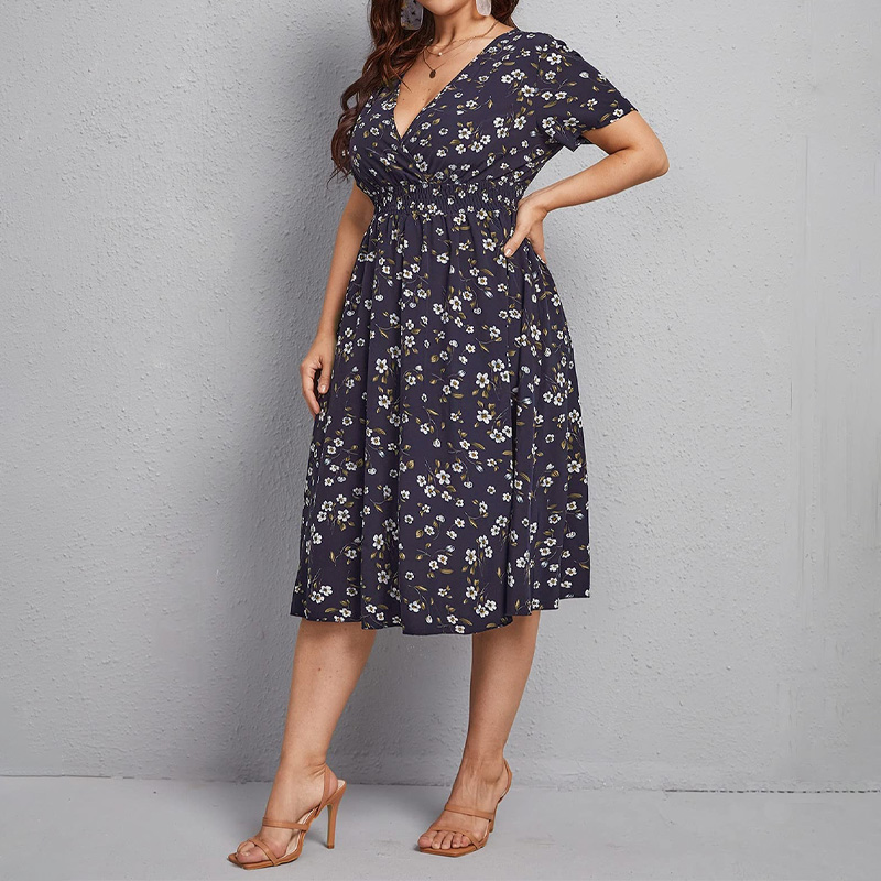 Plus Size Women's Dress, Flowe – обзор и цена Summer Upf Clothing