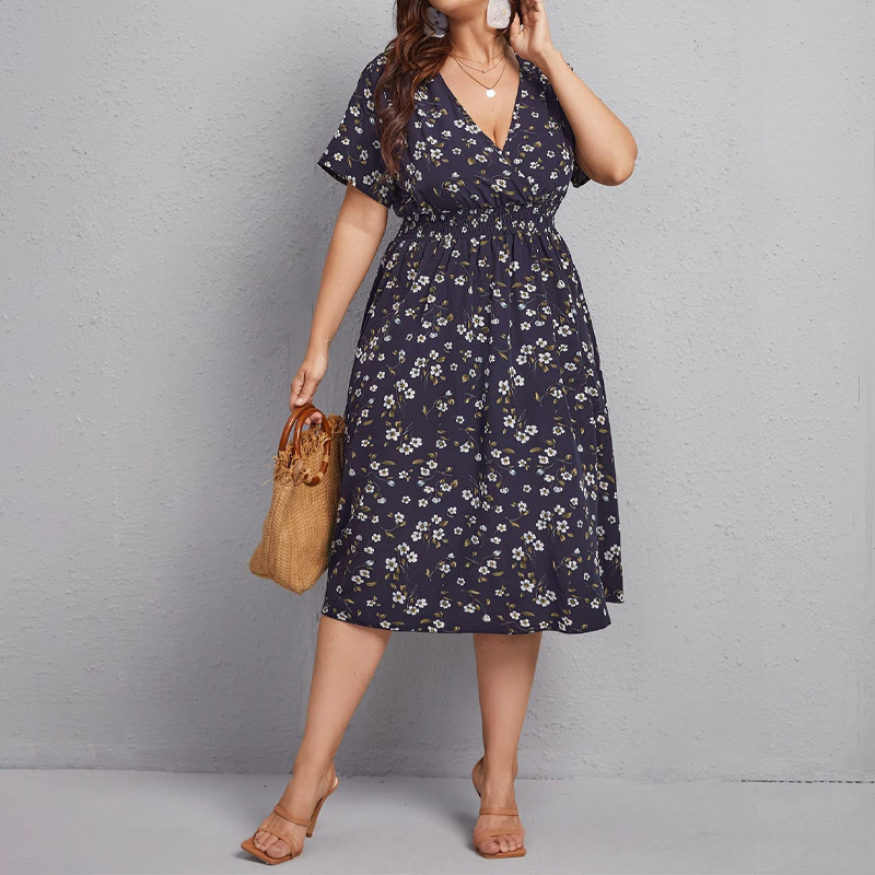 Plus Size Women's Dress, Flowe – обзор и цена Summer Upf Clothing