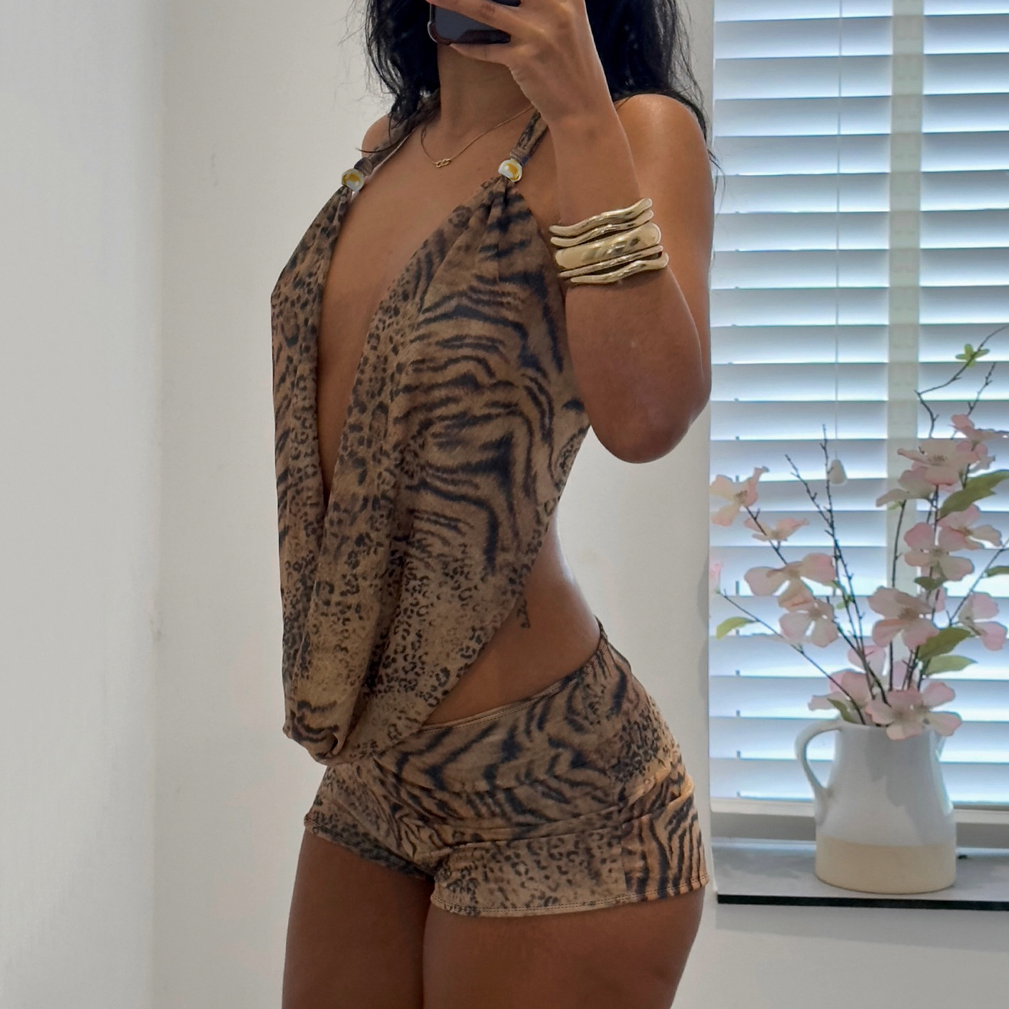 Woman's Leopard Print 2 Piece  – обзор и цена Summer Clothing Bundle