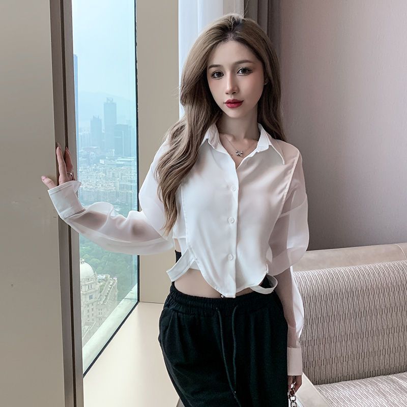 Shirts Women Retro Chic Patchw – обзор и цена Crop Blouse Linen