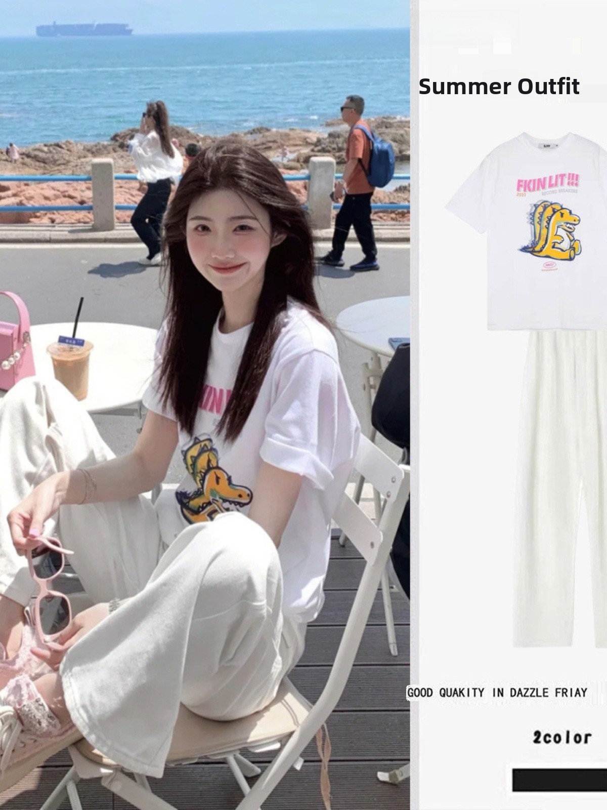 Fashionable Tea-colored Loose  – обзор и цена Summer Clothing Young Women