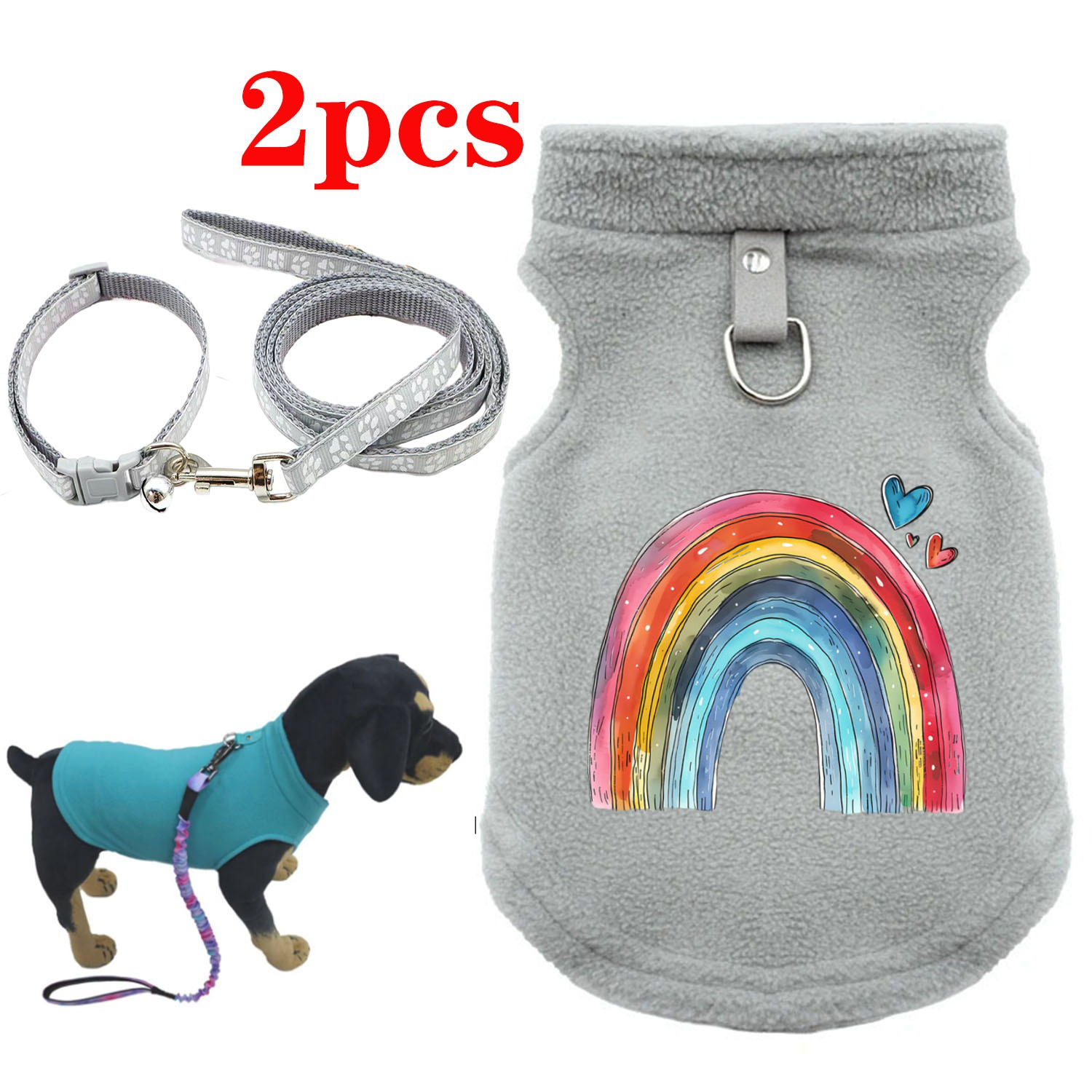 2PCS Pet Dog Polo Shirt Dog Cl – обзор и цена Summer Dog Clothing