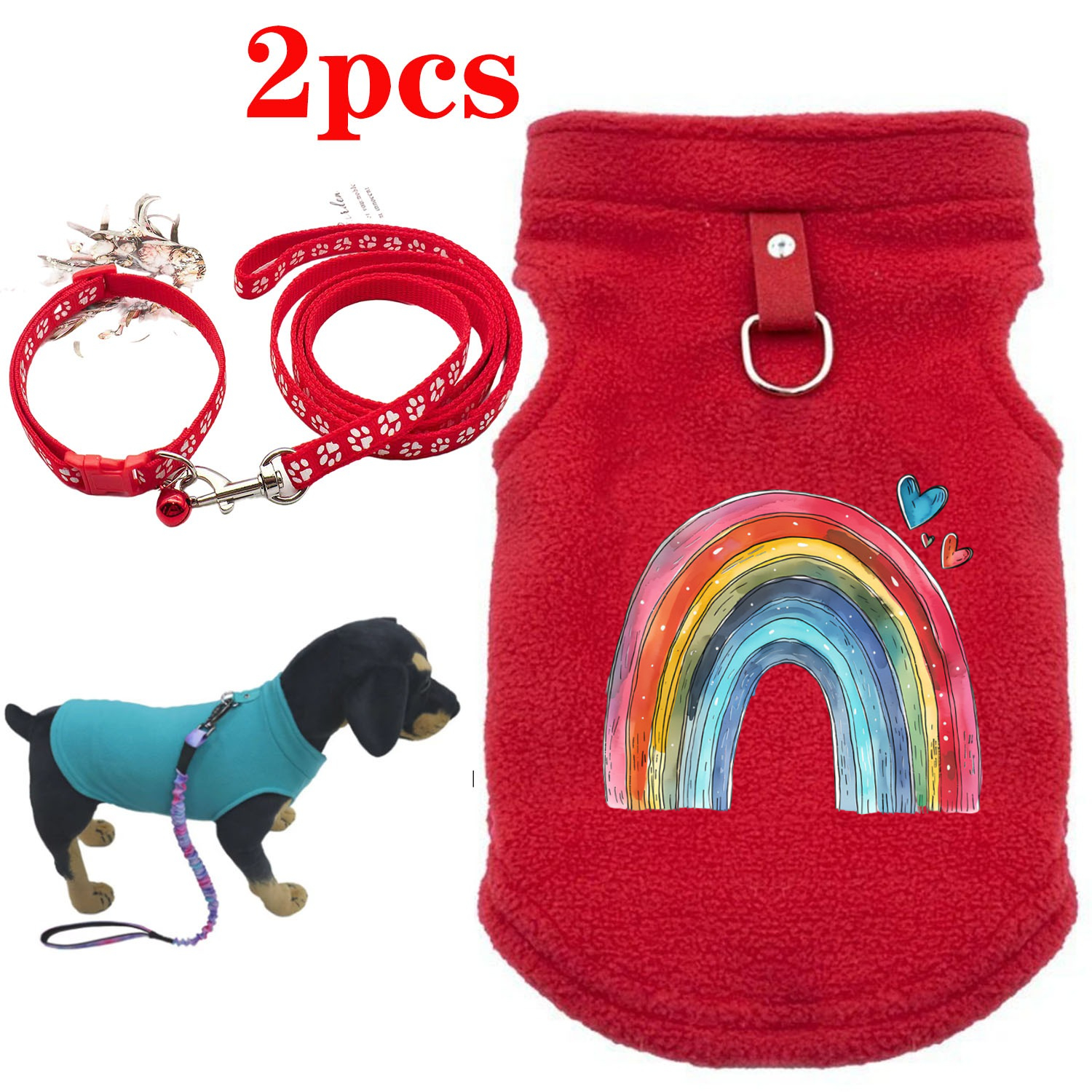 2PCS Pet Dog Polo Shirt Dog Cl – обзор и цена Summer Dog Clothing