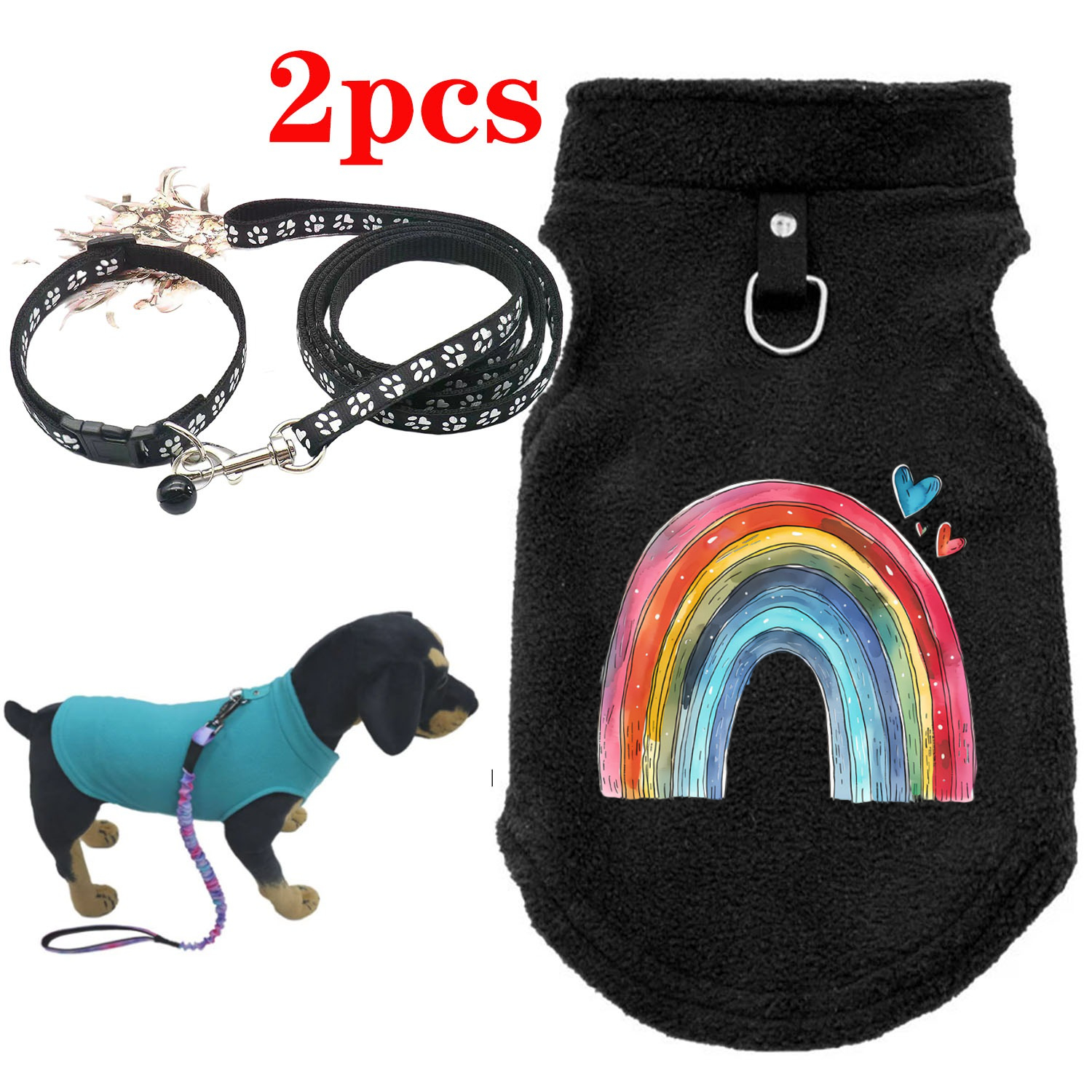 2PCS Pet Dog Polo Shirt Dog Cl – обзор и цена Summer Dog Clothing