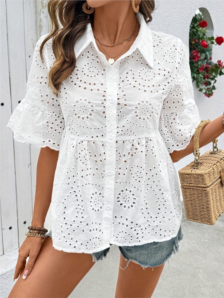 White Lace Hook Flower Hollow  – обзор и цена Summer Holiday Clothing Women