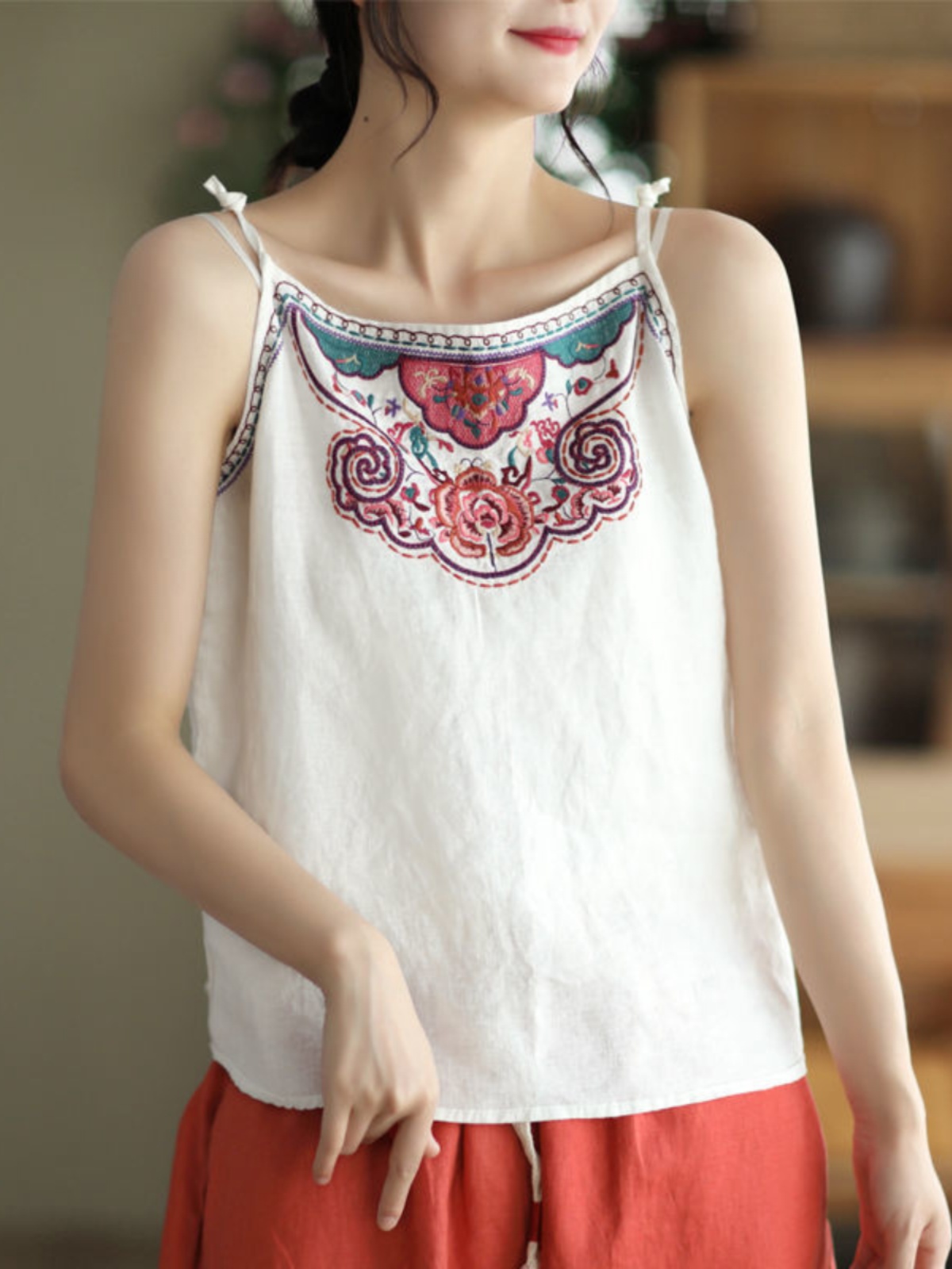 Women's Cotton Linen Crop Top  – обзор и цена Crop Blouse Linen