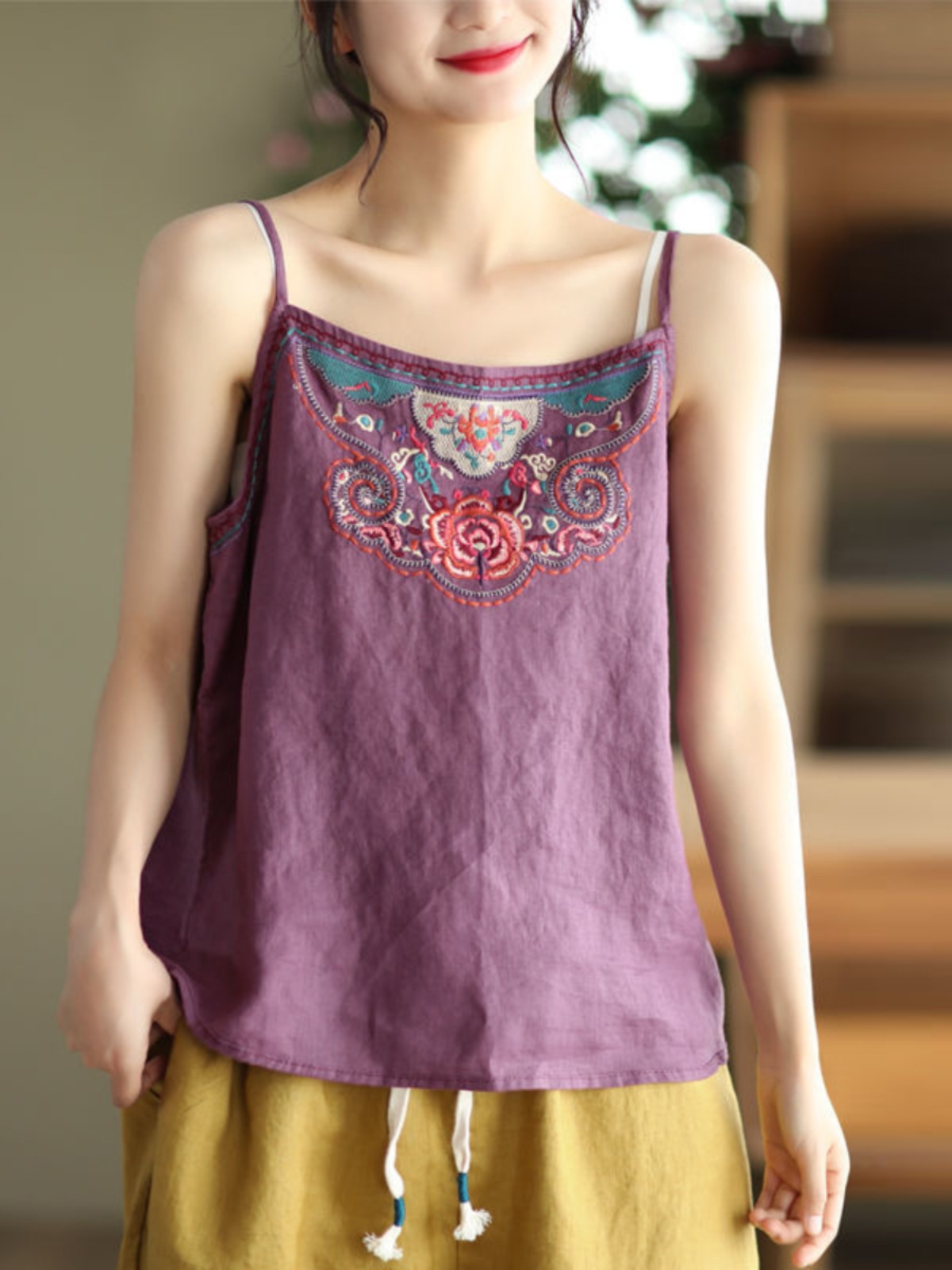 Women's Cotton Linen Crop Top  – обзор и цена Crop Blouse Linen