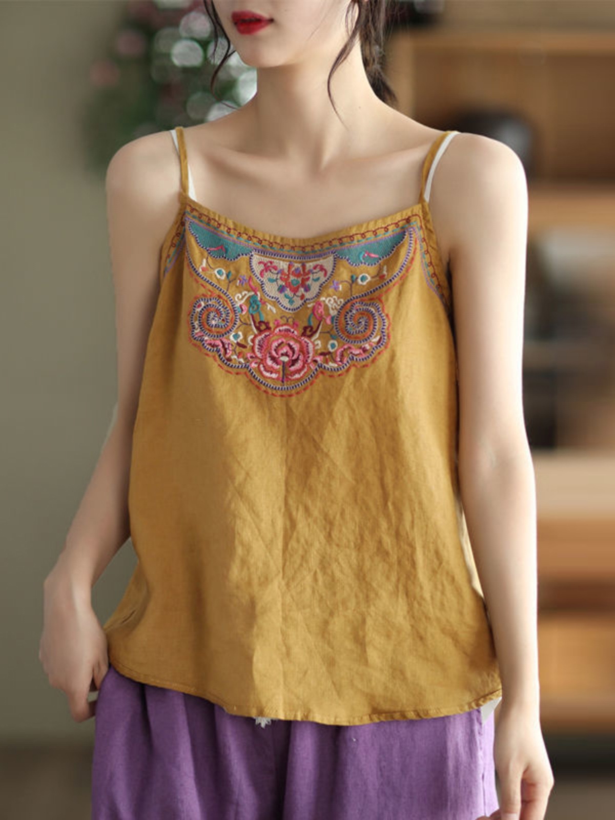 Women's Cotton Linen Crop Top  – обзор и цена Crop Blouse Linen