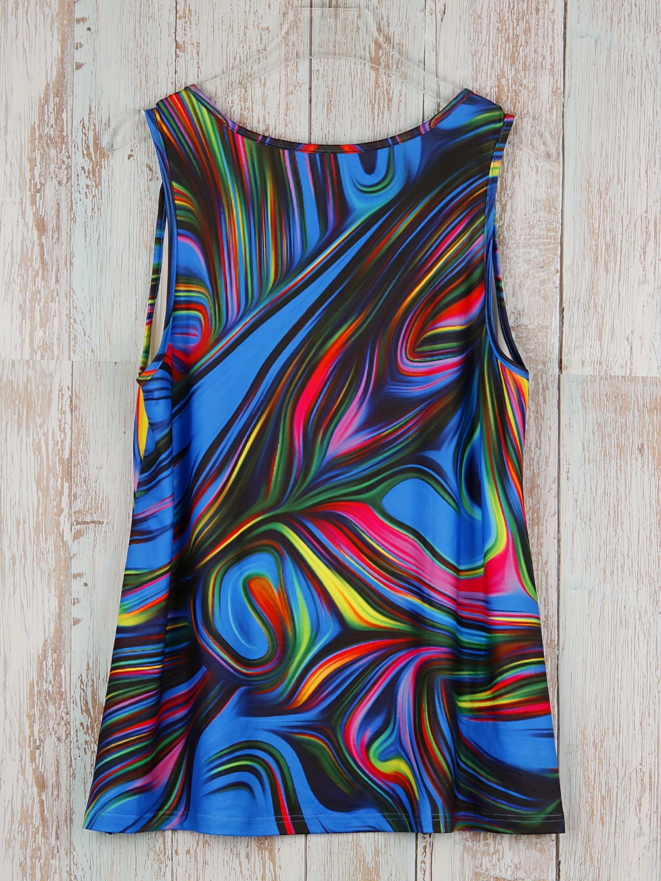Plus Size Abstract Print Tank  – обзор и цена Summer Upf Clothing
