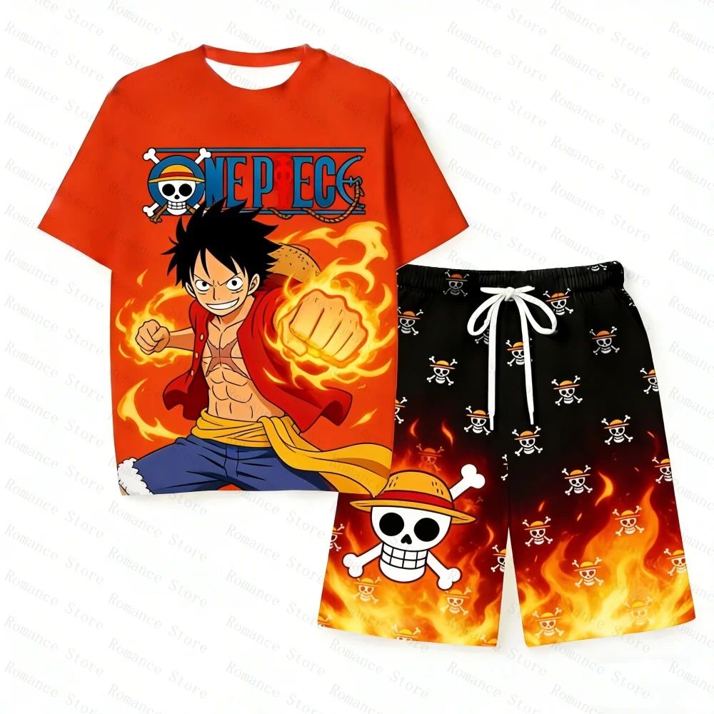 New One Piece Luffy Pajama Set – обзор и цена Japan Summer Clothing Women
