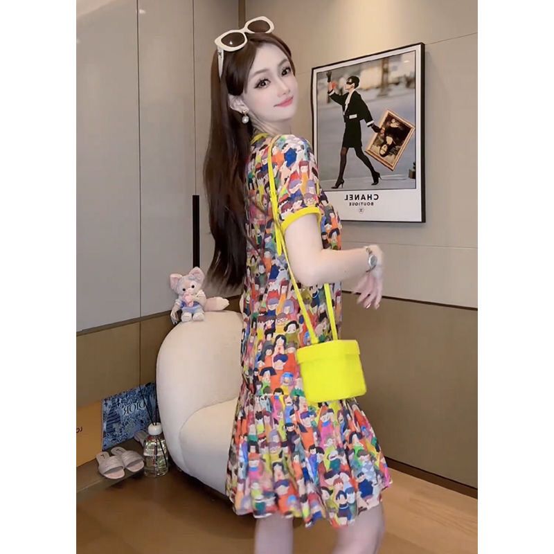 Fashion O-Neck Spliced Printed – обзор и цена Summer Clothing Young Women
