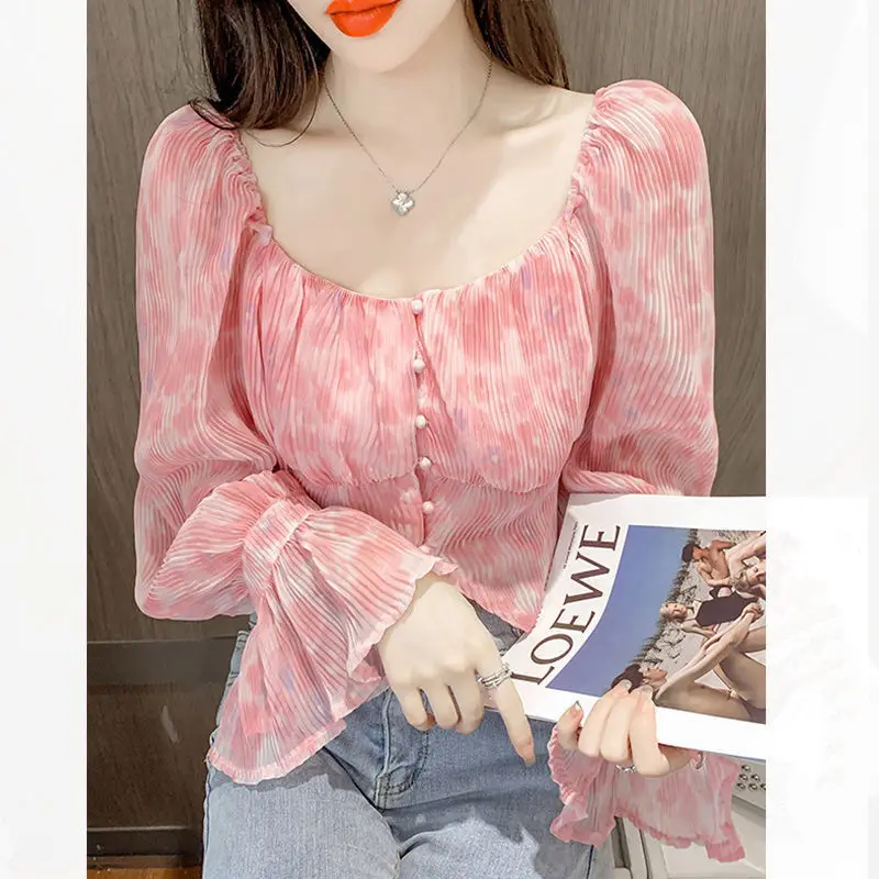 Sexy Kawaii Sweet Square Neck  – обзор и цена Crop Blouse Linen