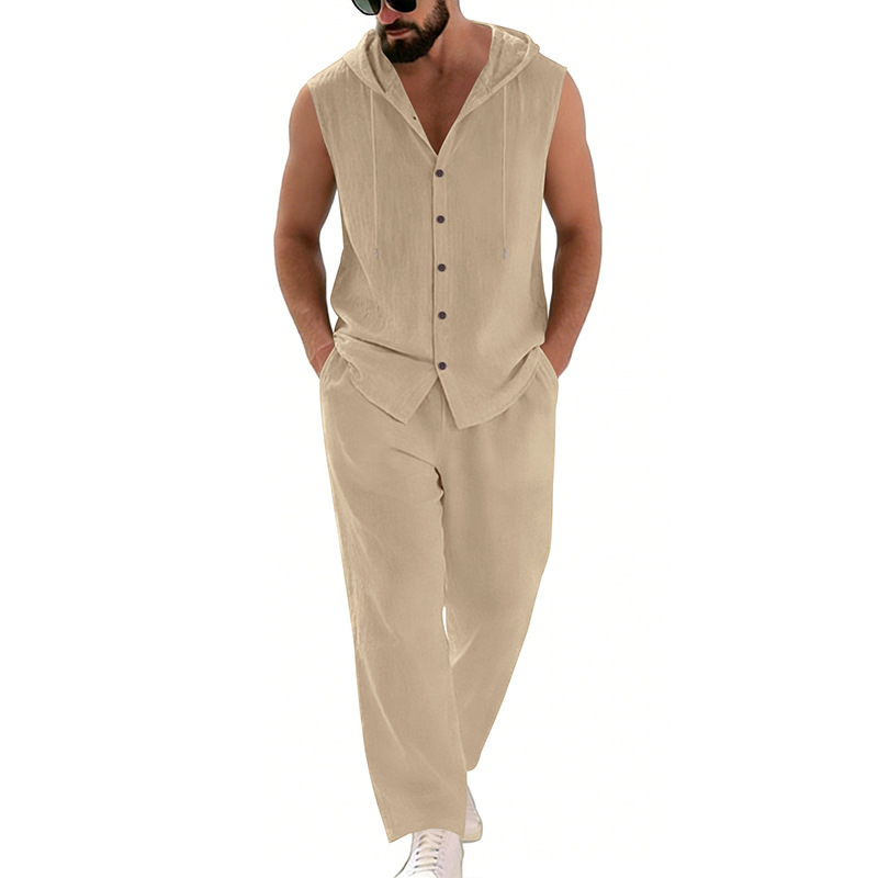 Men's Casual Linen Suit Hooded – обзор и цена Summer Clothing Us