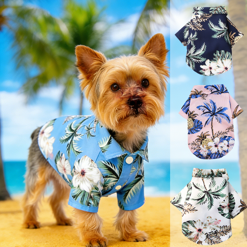 Hawaiian Style Pet Dog Clothe  – обзор и цена Summer Dog Clothing