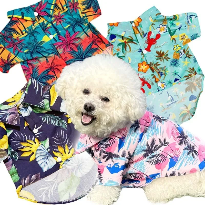 Hawaiian Shirt Pet Beach Wear  – обзор и цена Summer Dog Clothing
