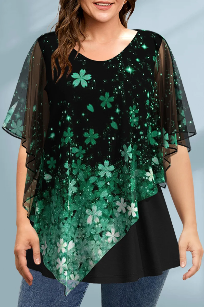 Women's Plus Size Blouse Chiff – обзор и цена Summer Upf Clothing