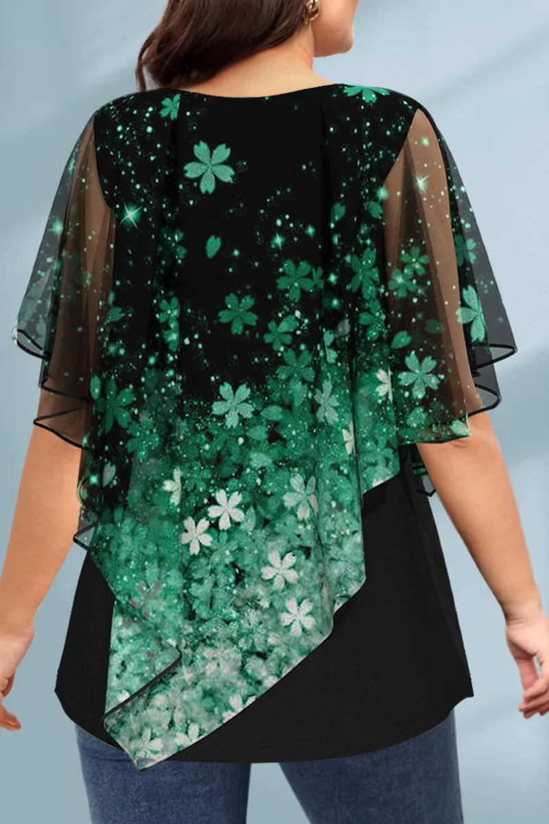 Women's Plus Size Blouse Chiff – обзор и цена Summer Upf Clothing