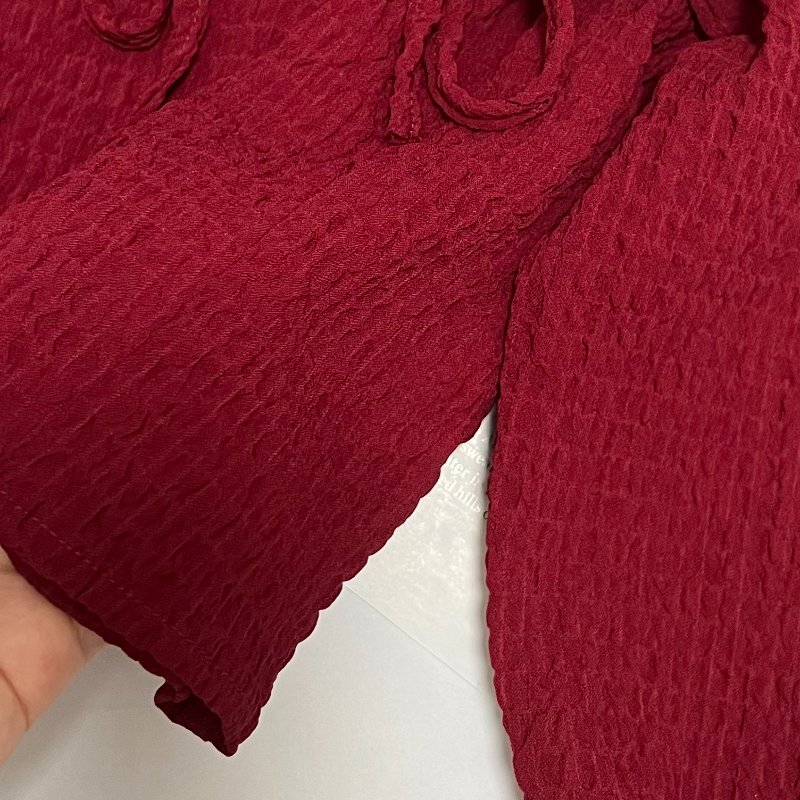 Red Blouses Lace Up Casual Vin – обзор и цена Crop Blouse Linen