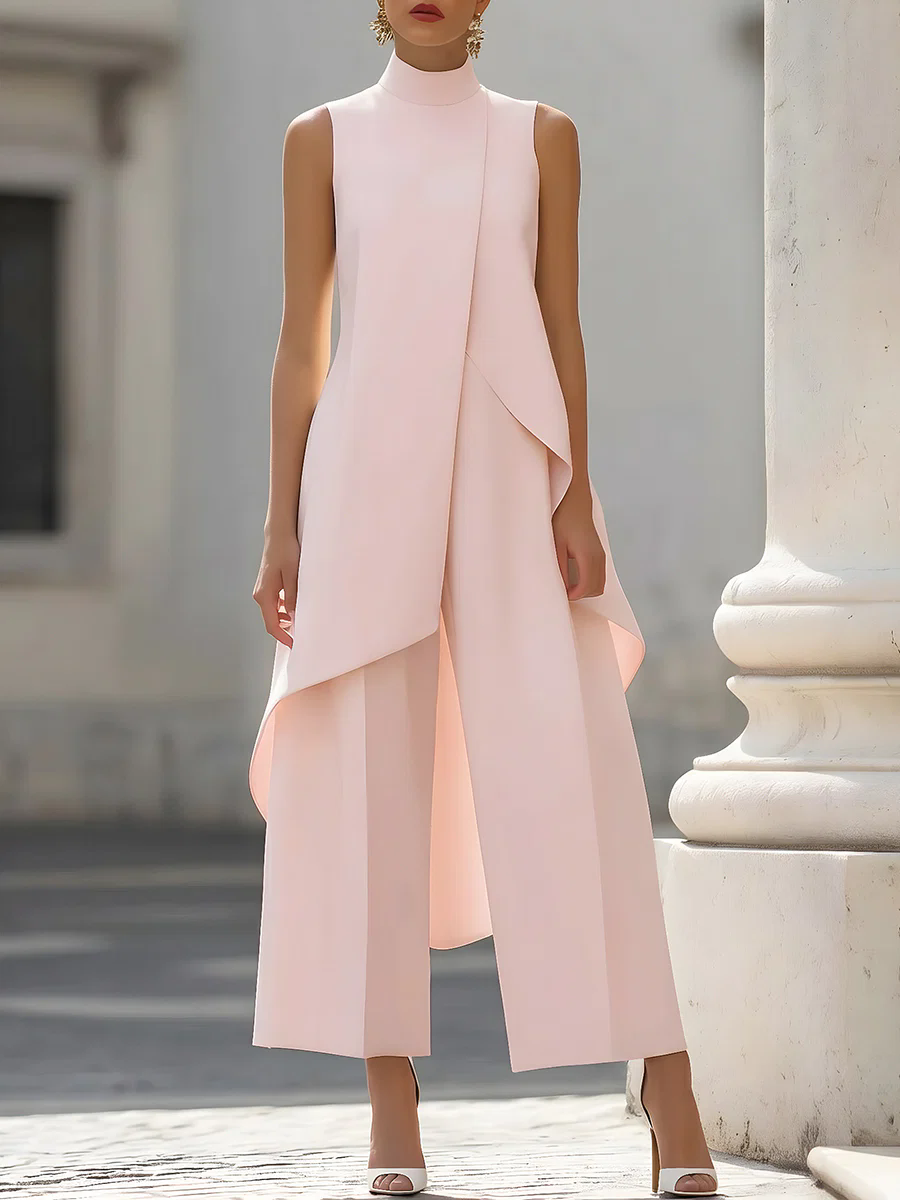 Sleeveless High Neck Asymmetri – обзор и цена Palazzo Pant Wide