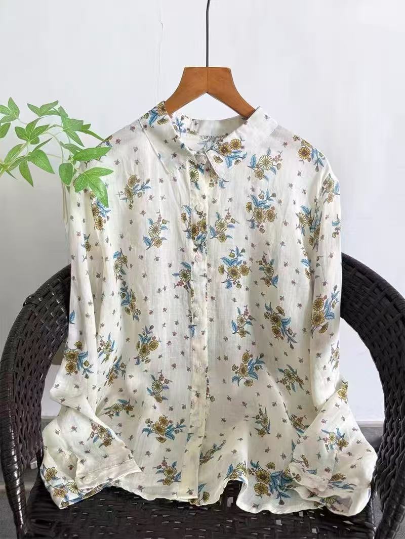 100% Ramie linen shirts and bl – обзор и цена Japan Summer Clothing Women