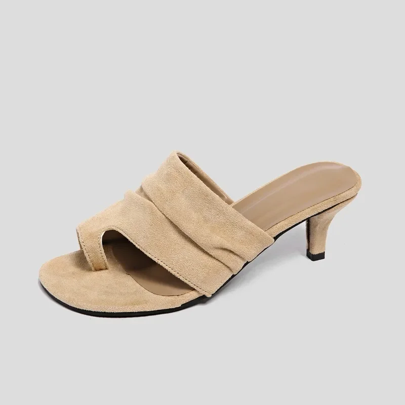 Clip-Toe Slipper Sandals Suede – обзор и цена Summer Clothing Colors