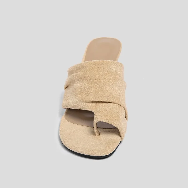 Clip-Toe Slipper Sandals Suede – обзор и цена Summer Clothing Colors