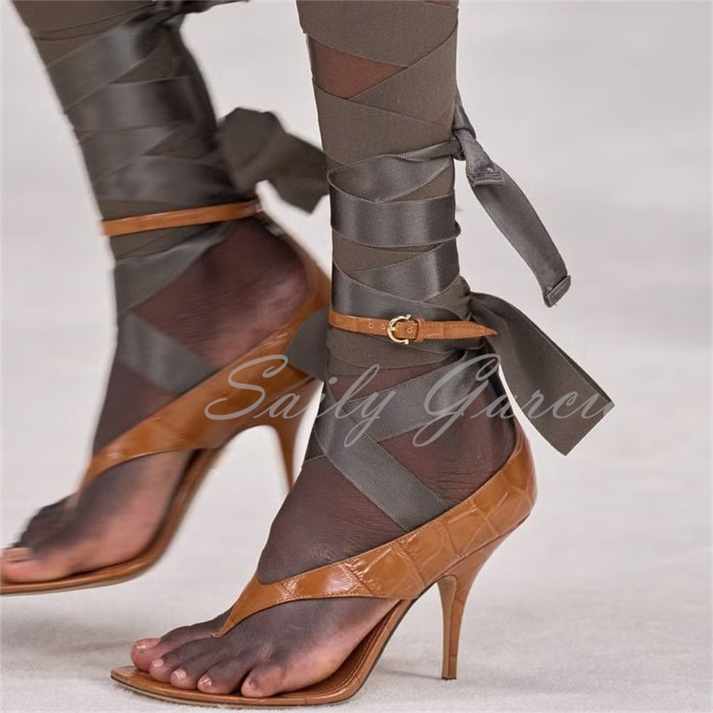 Brown Leather High Heel Flip F – обзор и цена Summer Clothing Colors