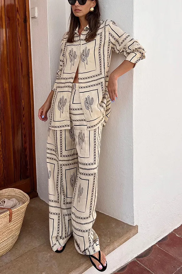 Printed Shirts Two Piece Set W – обзор и цена Summer Clothing Us