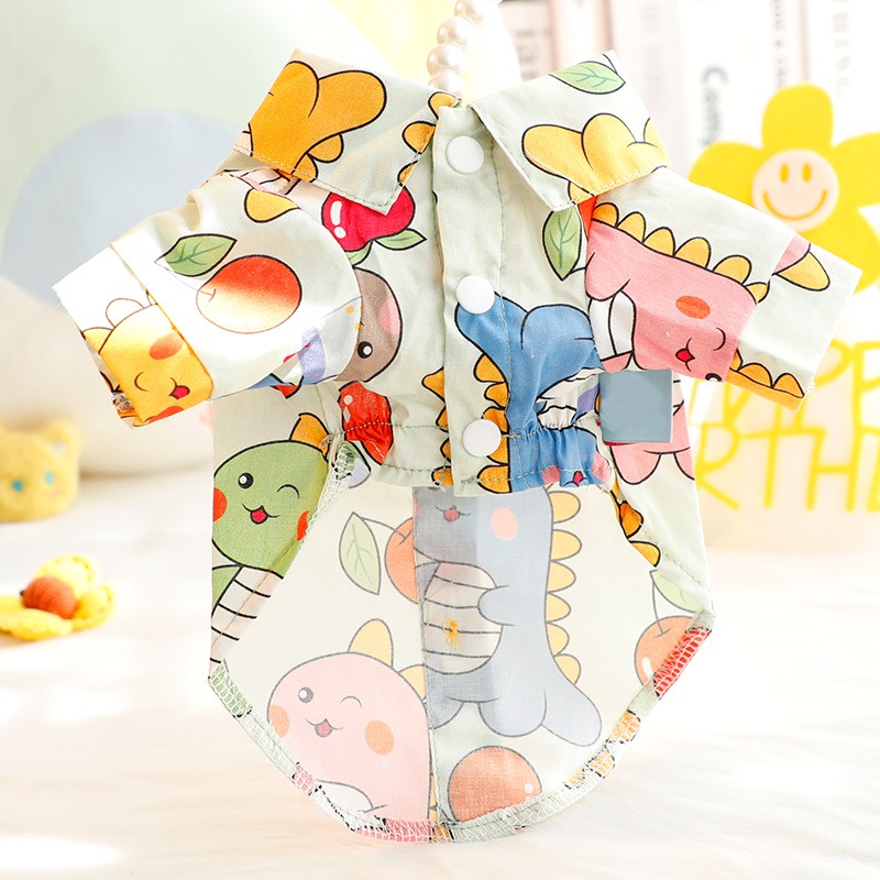 Cartoon Dinosaur Pet Shirt Thi – обзор и цена Summer Dog Clothing