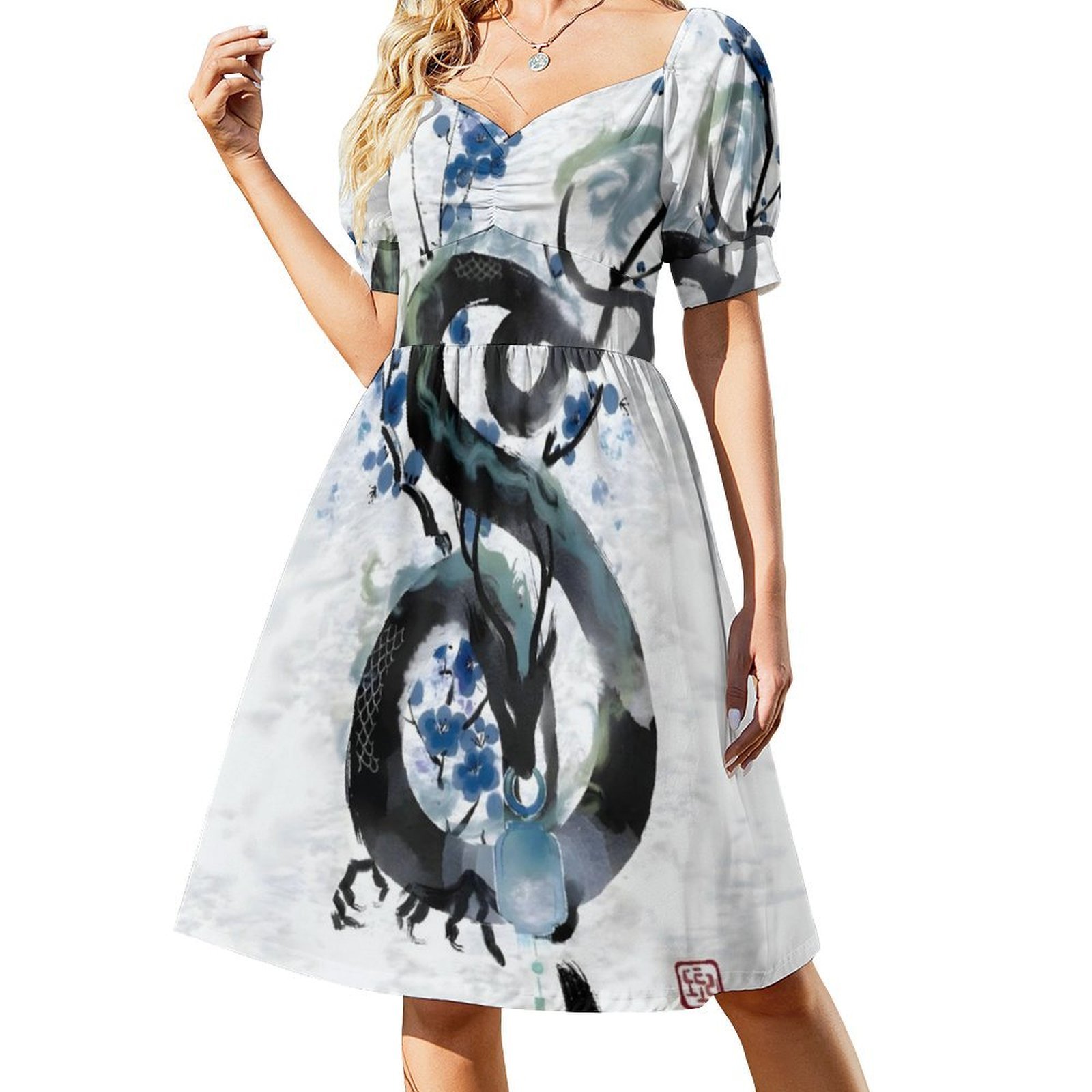 Japanese Blue Night Dragon Ink – обзор и цена Japan Summer Clothing Women
